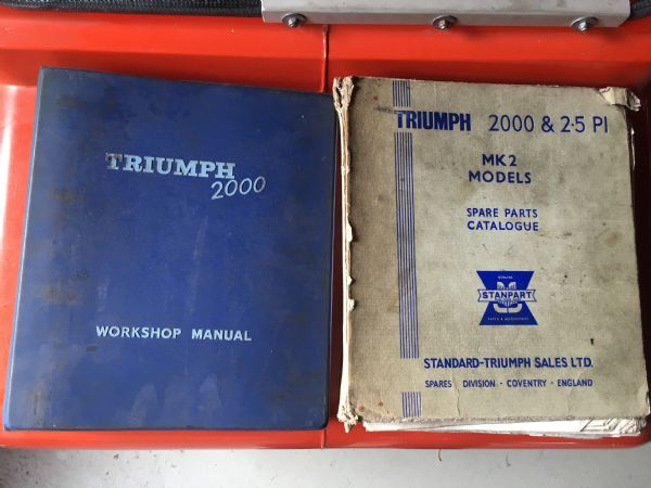 Triumph 2000 & 2.5 PI Spare Parts. Workshop Manual